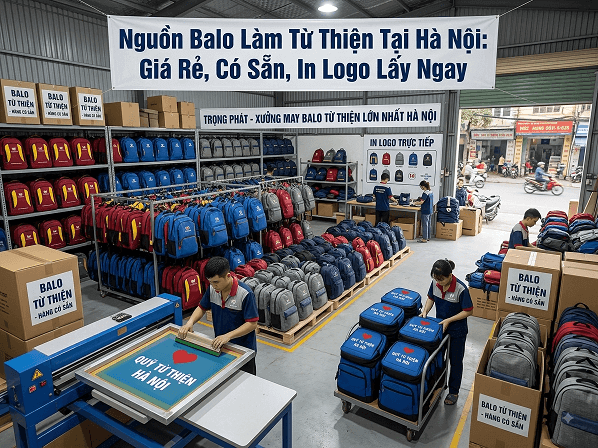 Nguồn Balo Làm Từ Thiện Tại Hà Nội: Giá Rẻ, Có Sẵn, In Logo Lấy Ngay