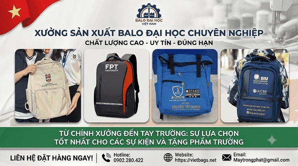 Xưởng Sản Xuất Balo Các Trường Đại Học | Giá Gốc, Thiết Kế Đẹp
