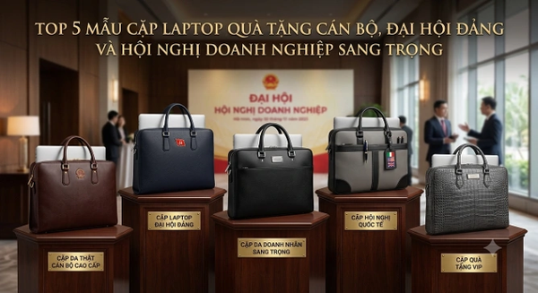 Top 5 mẫu cặp laptop quà tặng cán bộ, đại hội Đảng và hội nghị doanh nghiệp sang trọng