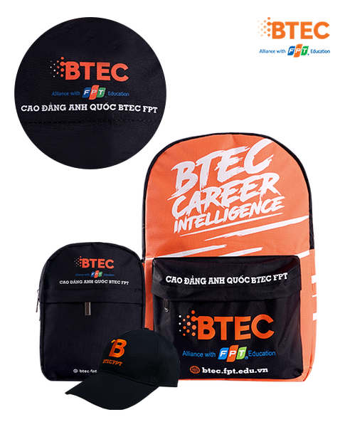 Bộ sản phẩm merchandise của Cao Đẳng Anh Quốc BTEC FPT
