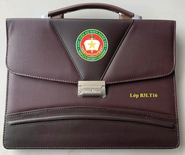 Cặp da dập logo ANND chuẩn theo yêu cầu