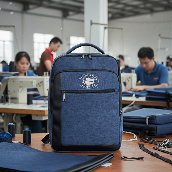 Dịch vụ may balo công sở theo đơn đặt hàng chuyên nghiệp tại xưởng Vietbags với các mẫu thiết kế sang trọng, chất liệu cao cấp và đường may tinh xảo cho doanh nghiệp.