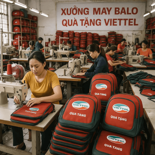 Xưởng may balo theo yêu cầu tại Hà Nội