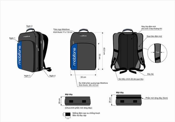 Thiết kế may balo mobifone