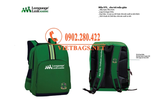 May balo trung tâm ngoại ngữ Language link