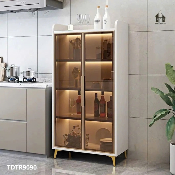 Thiết kế tủ rượu cầu thang phòng khách tối ưu diện tích.