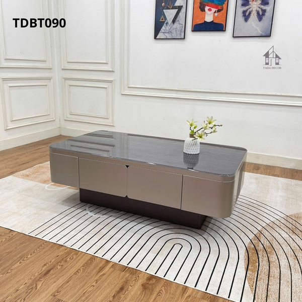 Bàn trà mặt đá cao cấp TDBT090 nhiều ngăn kéo tiện lợi