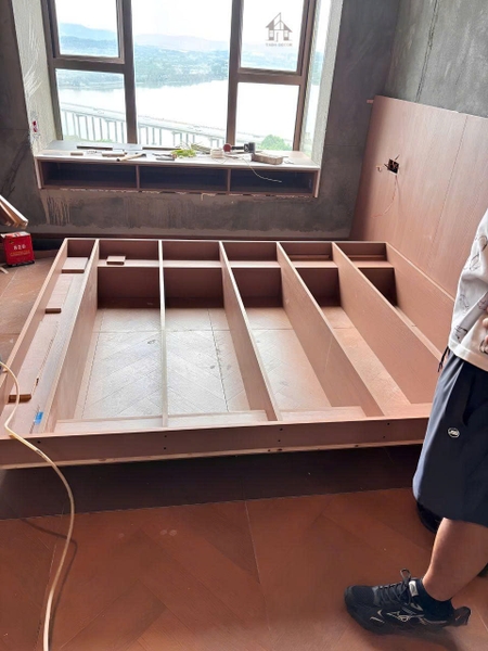 Giường ngủ kiểu nhật 1m8 thiết kế thấp sát sàn phong cách Nhật Bản