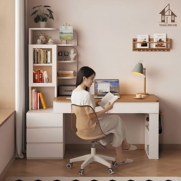 Góc học tập khoa học với bàn học thông minh hiện đại
