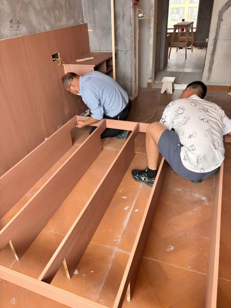 Quá trình lắp đặt giường ngủ kiểu nhật bằng gỗ MDF chống ẩm