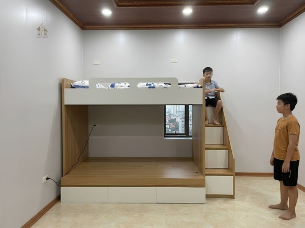 giường tầng thông minh thiết kế hiện đại tối ưu không gian phòng ngủ
