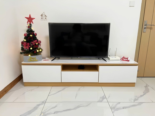 mẫu kệ tivi để sàn gỗ MDF hiện đại 2026