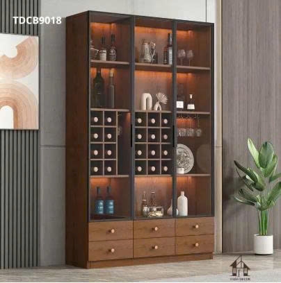 Tủ đựng rượu vang hiện đại TDCB9018  Tủ kính đựng rượu sang trọng phòng khách