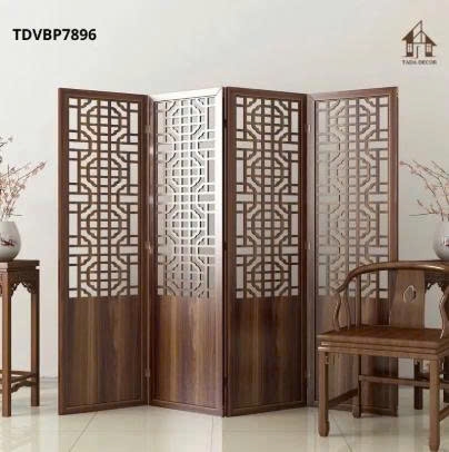 Vách Ngăn Bình Phong CNC Cổ Điển TDVBP7896 – Sang Trọng, Tinh Xảo