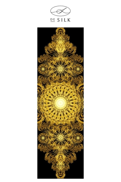 Khăn Lụa Dài Gold Gilding Nền Đen