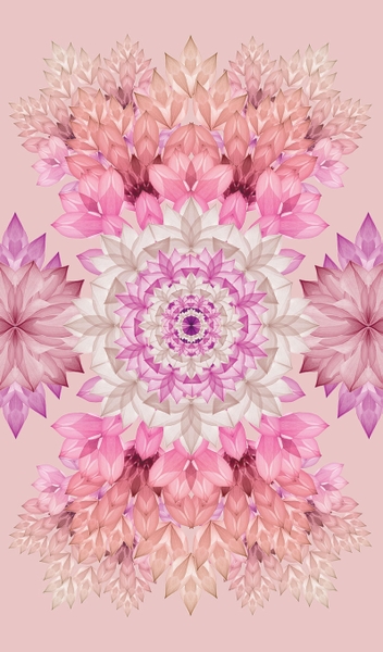 Tấm lụa tơ tằm mẫu Lotus hồng