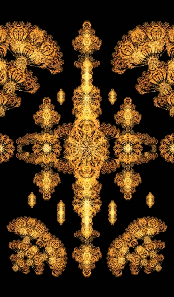 Tấm lụa tơ tằm mẫu Gold Gilding cam