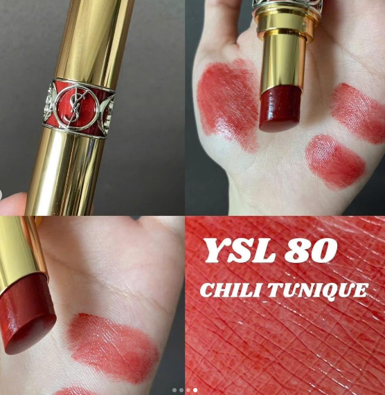 SON YSL VOLUPTE SHINE MÀU 80 CHILI TUNIQUE