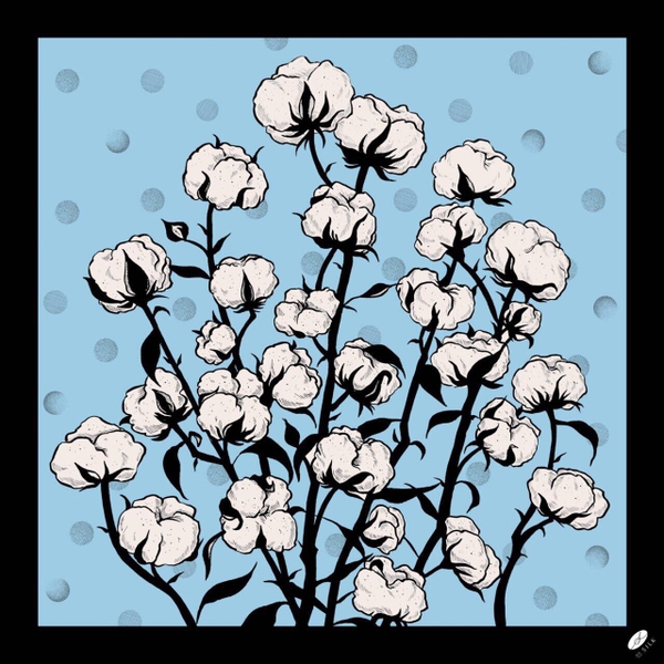 Cotton Flowers Blue