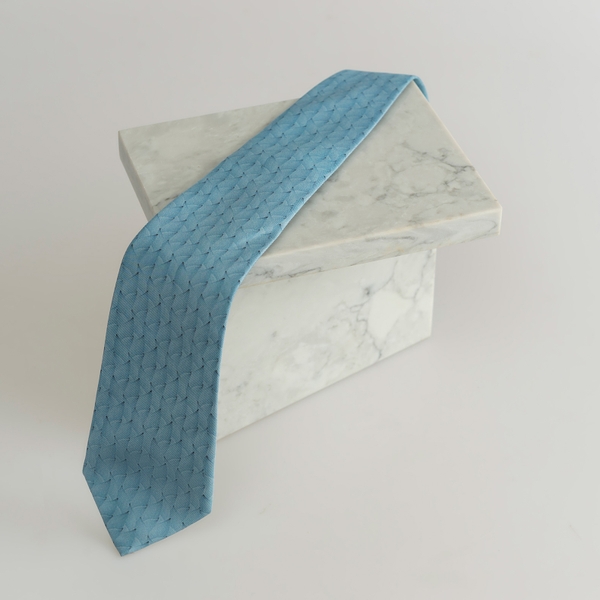 Bamboo sky blue silk tie