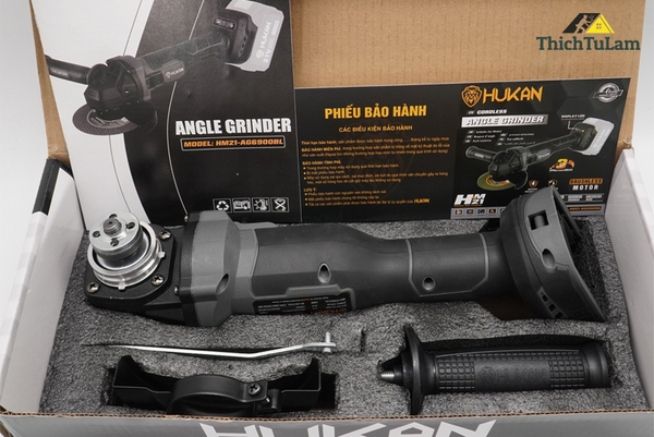 Đánh giá chi tiết Hukan HM21-AG6900BL: Máy mài pin 21V đa năng với 4 chế độ an toàn