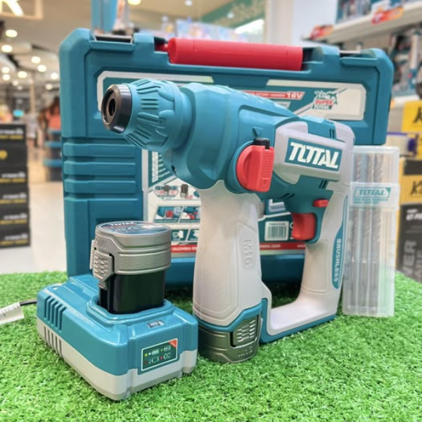 Máy khoan bê tông pin 16V Total TRHLI16168 (2pin 2Ah + 1 sạc)