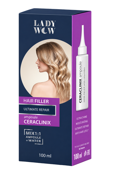 LADY WOW CERACLINIX ampoule hair filler with ceramides / Kem hấp phục hồi dành cho tóc với Ceramides 100 ml