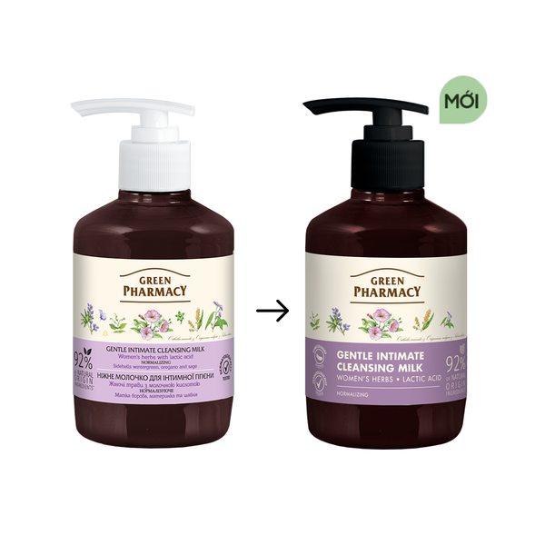 Dung dịch vệ sinh phụ nữ Green Pharmacy dạng sữa trung hòa chiết xuất Thảo Mộc 370ml