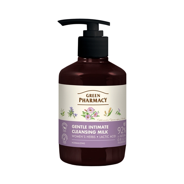 Dung dịch vệ sinh phụ nữ Green Pharmacy dạng sữa trung hòa chiết xuất Thảo Mộc 370ml