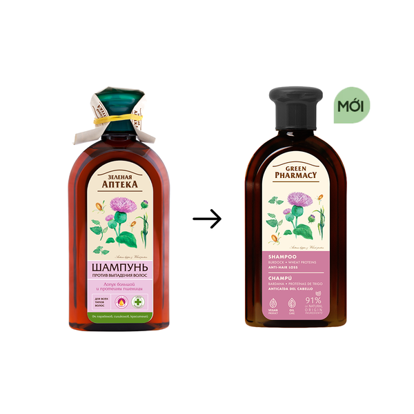 Dầu gội Green Pharmacy Cây ngưu bàng và Protein lúa mì 350ml
