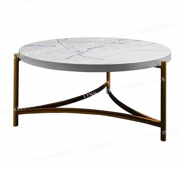 Bàn trà mặt đá tròn LYNH-BT002