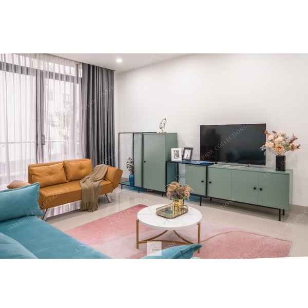 Kệ tivi khung sắt pha kính LYNH-KTV008