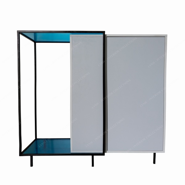 Kệ tivi khung sắt pha kính tipon LYNH-KTV009