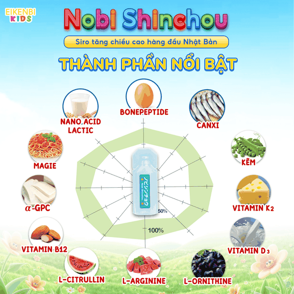 Siro Tăng Chiều Cao Nobi Shinchou Nhật Bản (Hộp 15 ống 10ml)