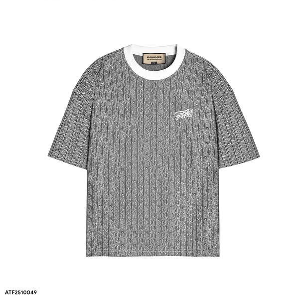 Áo Thun Fapas Boxy Jacquard