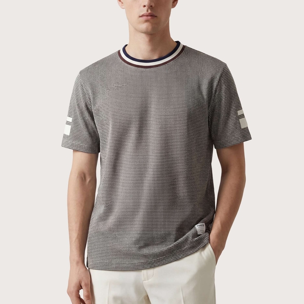 Áo Thun Fapas Regular Herringbone