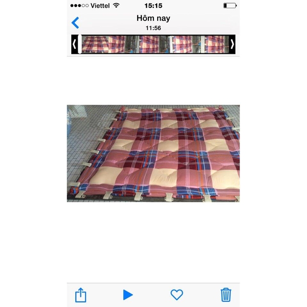 Chăn bông siêu nhẹ poly HQ KKT 190x 210  trần liền