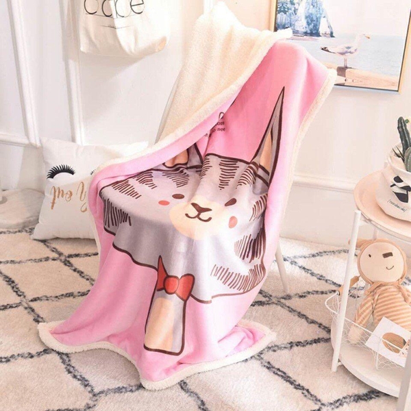 Chăn lông thỏ trẻ em kt 100x140