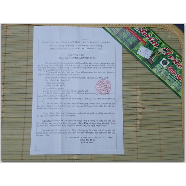Chiếu Trúc Cao Bằng 1m6