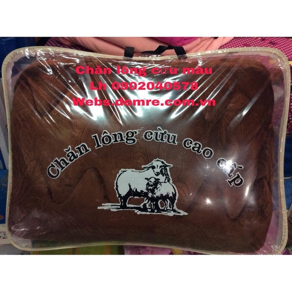 chăn lông cừu màu kt 200x230