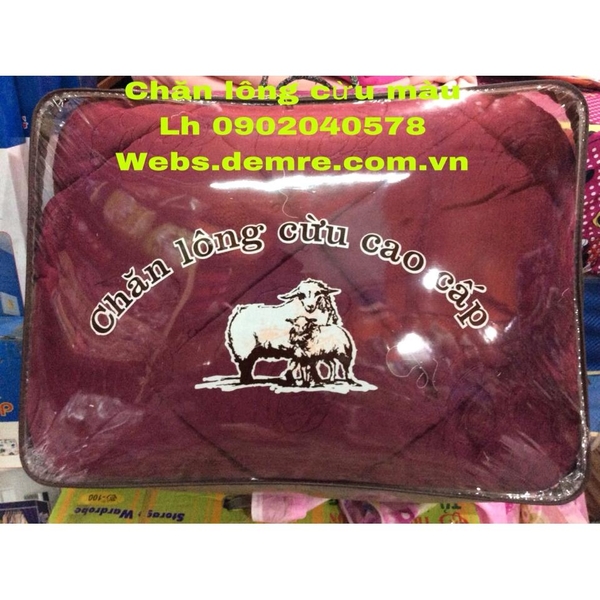 chăn lông cừu màu kt 200x230