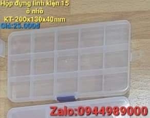 hop-nhua-dung-linh-kien-15-o-nho-kt-200x130x40mm