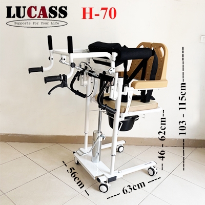 xe di chuyen benh nhan lucass h 70 kich thuoc