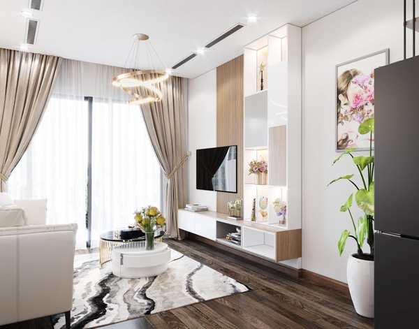 Cho thuê căn hộ Vinhomes Symphony 2PN, 1VS Long Biên full đồ nội thất cực đẹp LH:0358869668