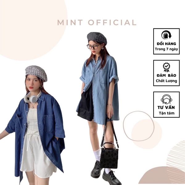 SƠ MI DENIM CỘC TAY