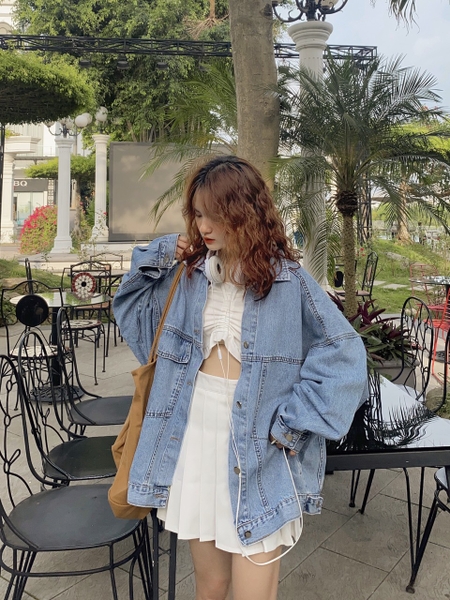 ÁO KHOÁC DENIM FORM DÀI RỘNG