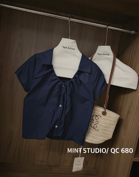 SƠ MI CỔ BẺ DÂY RÚT CỔ MÃ F680