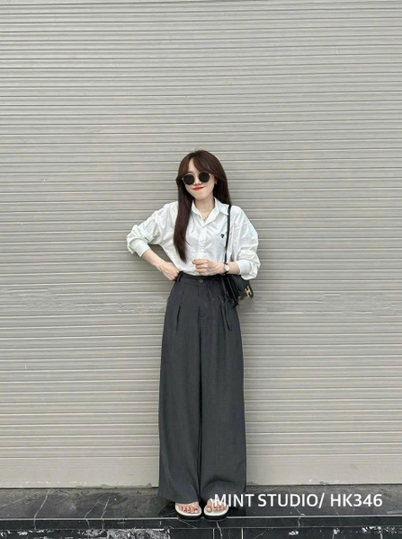 QUẦN VẢI SUÔNG KÈM DÂY HK346