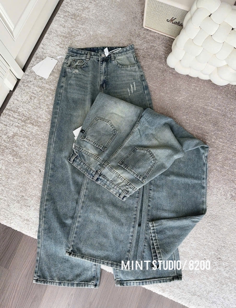 QUẦN JEANS SUÔNG MÀI MÃ 8200