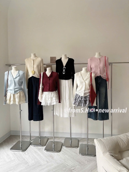 CARDIGAN LEN DIỀM BÈO MÃ SH296